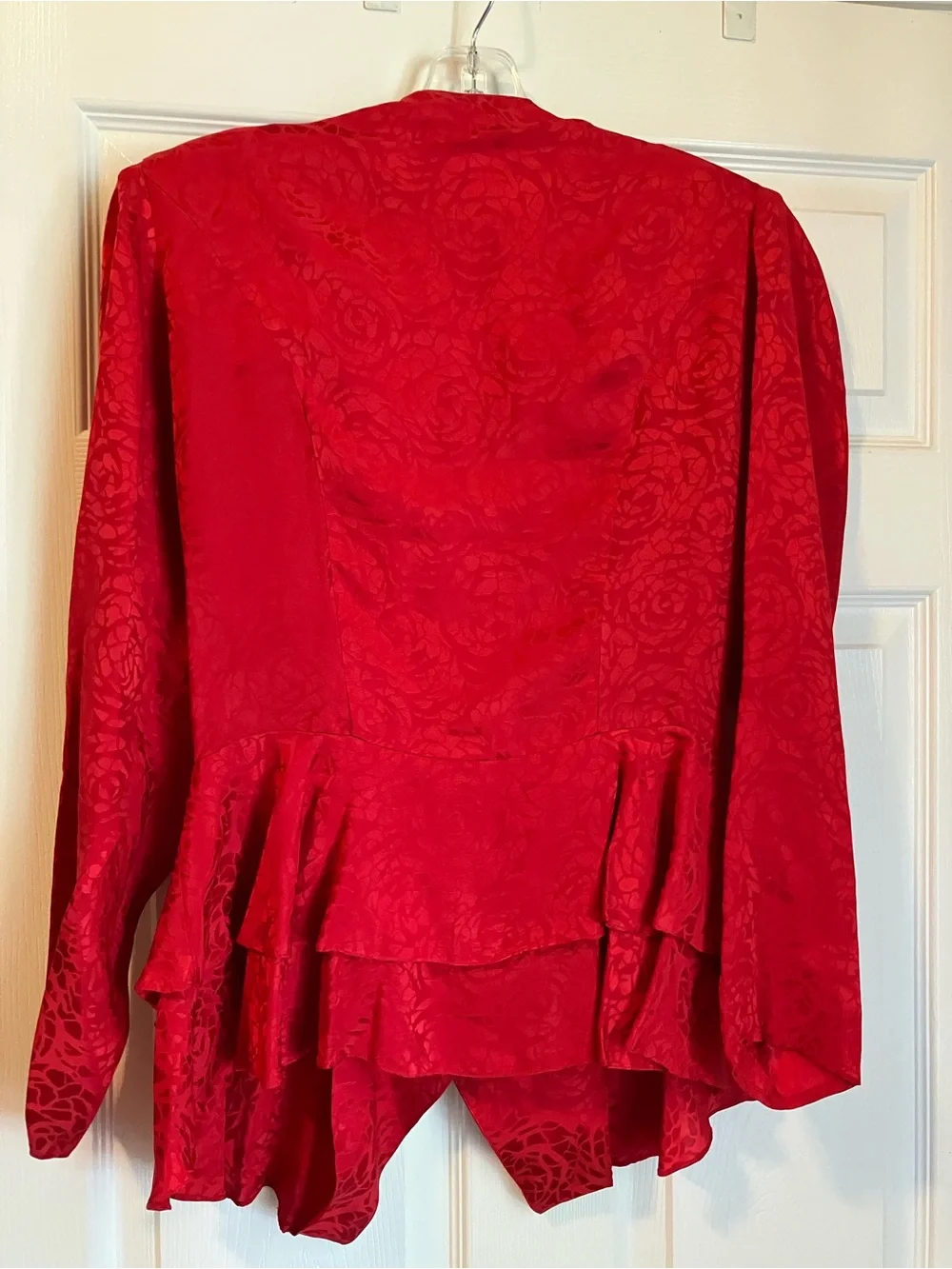 Red Vintage-Style Peplum top and skirt